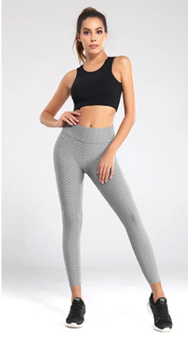 Buy High Waist Yoga Pants with Pockets, Women's Honeycomb